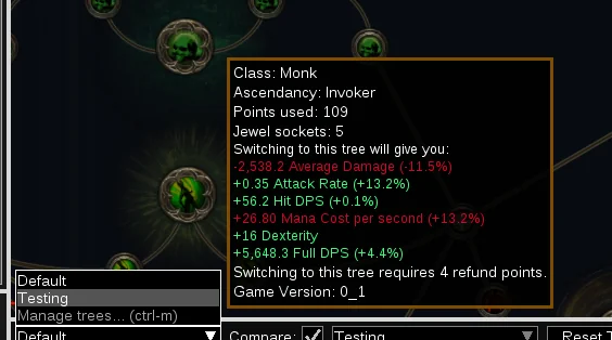 What configuration is used for Path of Building