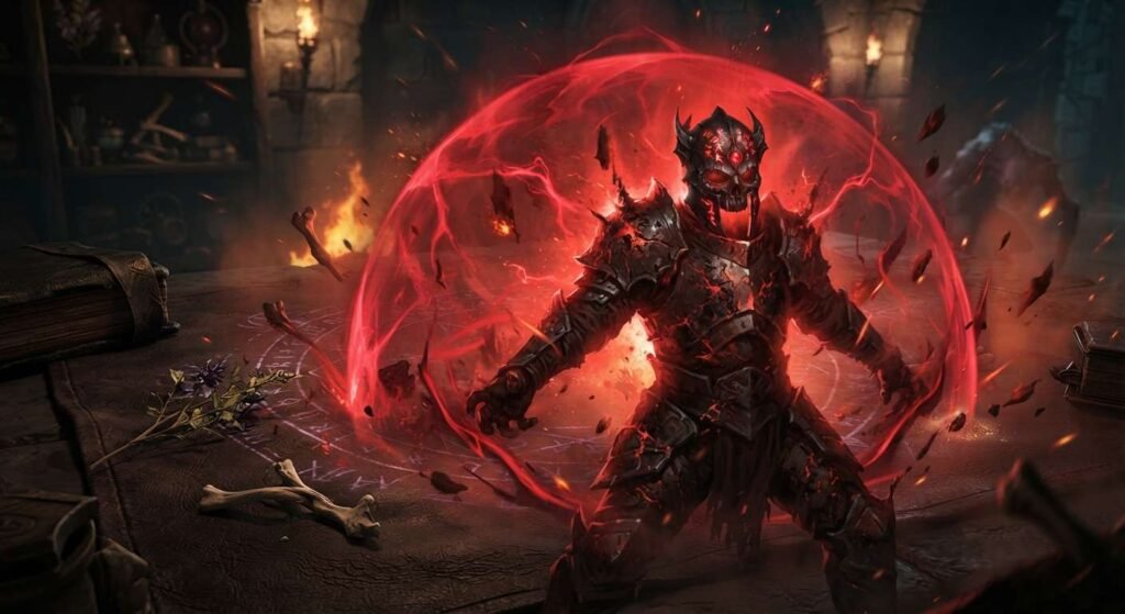 Animate guardian death risk shown during a dangerous boss encounter