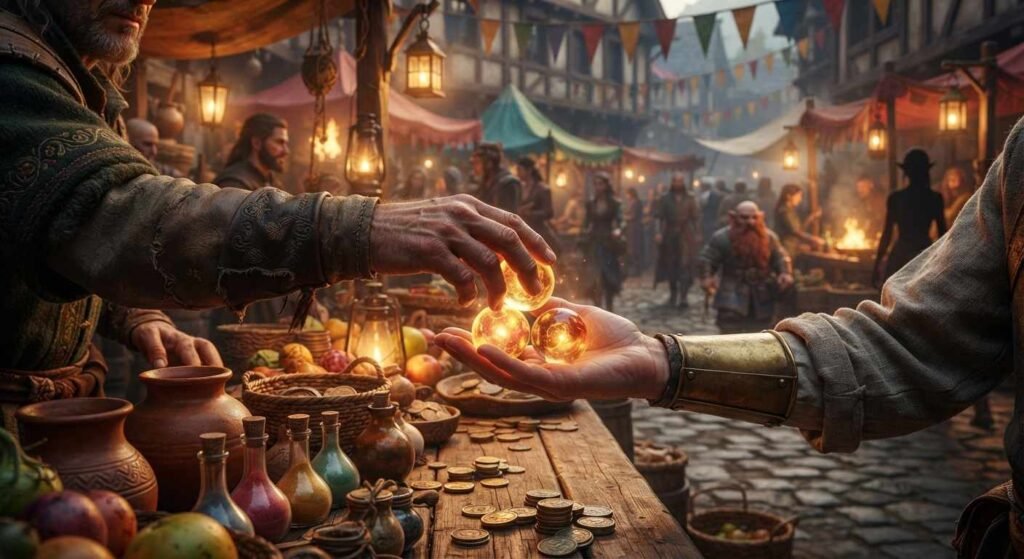 Currency flipping poe traders use through a marketplace orb exchange