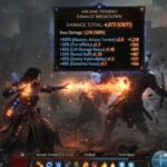 Damage multiplier stacking in POE shown through a layered tooltip breakdown