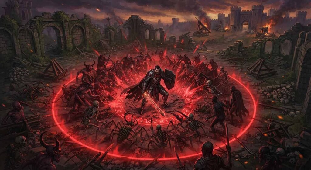 A day one build poe players run struggling against a dangerous map pack