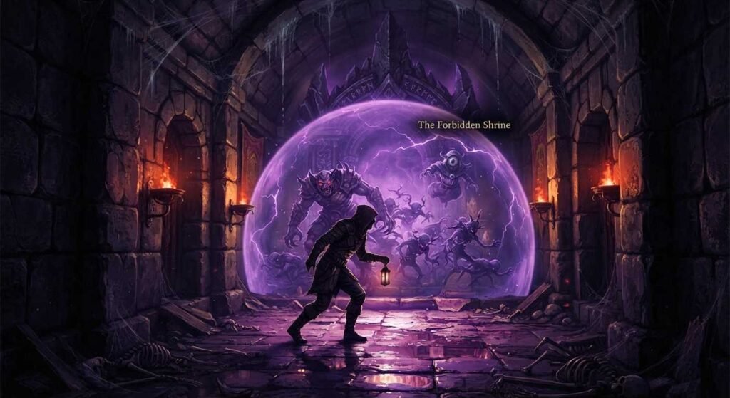 Divine shrine poe effect making nearby monsters temporarily unkillable