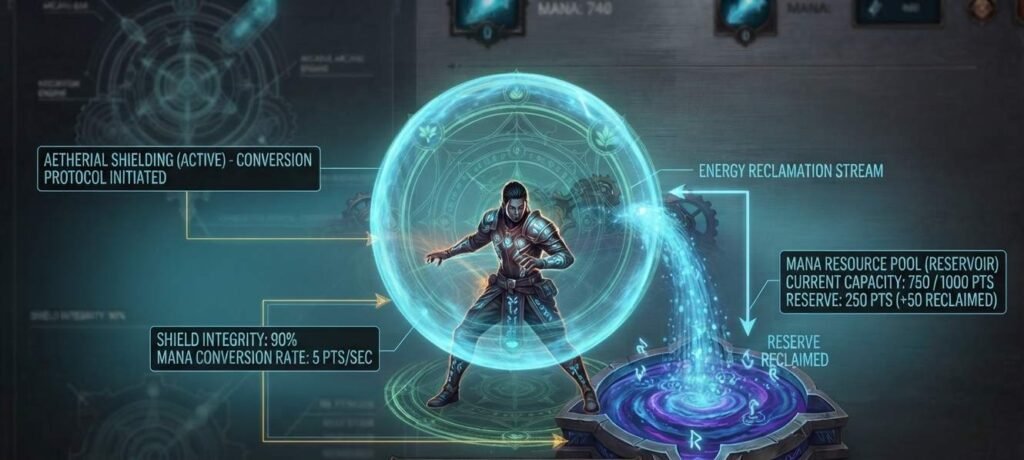 Eldritch Battery poe conversion shown as Energy Shield feeding a mana pool