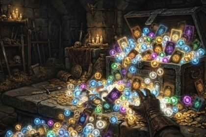 Hidden mechanics that make you 10x richer in POE shown as an overflowing currency stash