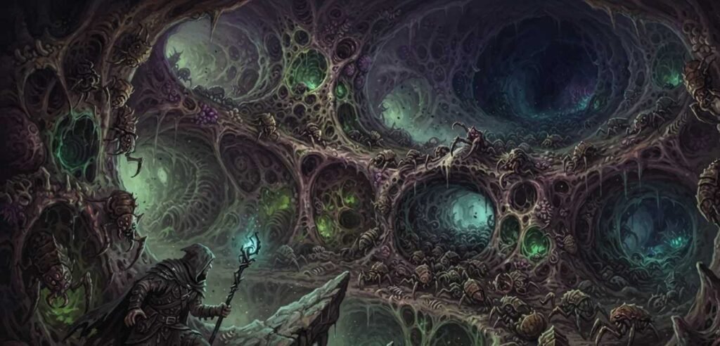 A hive colony poe 2 encounter shown swarming with insectoid enemies