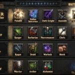 POE 2 ascendancy tier list ranking board showing S through C tiers