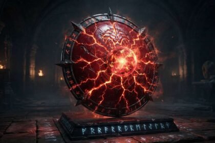 The Shattershard meta shown through the shield's volatile explosive energy