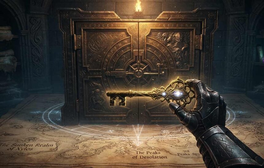 Twilight Reliquary Key farming guide showing the key and the vault it opens