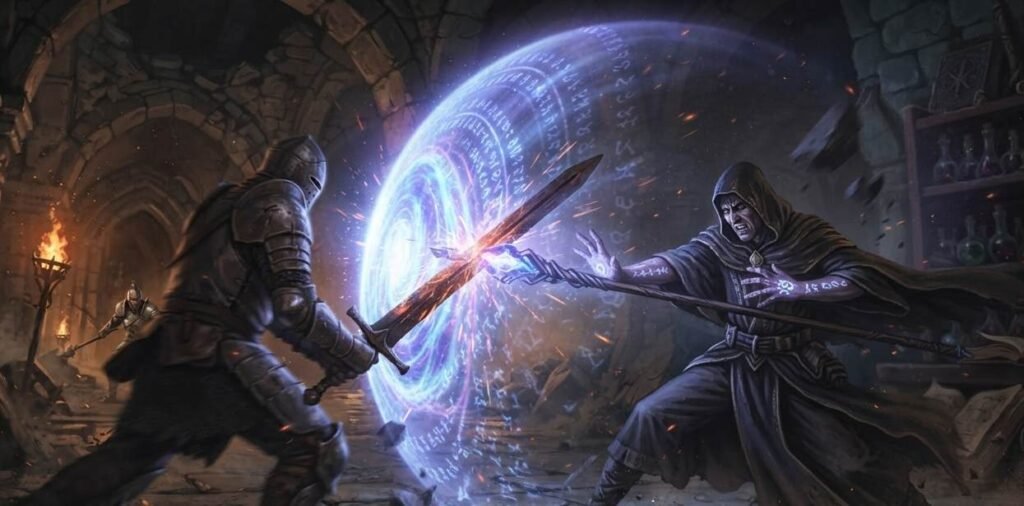 Staff block chance poe grants shown deflecting a melee attack